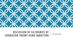 Discussion of six degrees of separation theory using induction