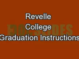 Revelle College Graduation Instructions