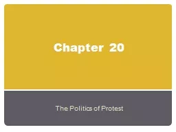 Chapter 20 The Politics of Protest