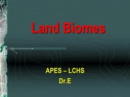 Land Biomes APES – LCHS