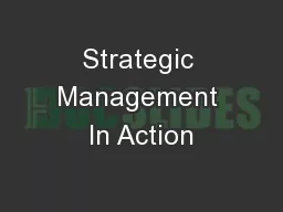 Strategic Management In Action