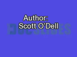 Author:   Scott O’Dell
