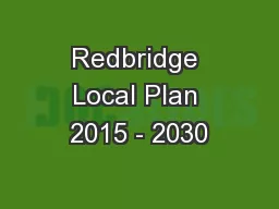 Redbridge Local Plan 2015 - 2030