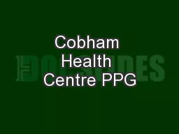 Cobham Health Centre PPG
