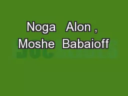 Noga   Alon , Moshe  Babaioff