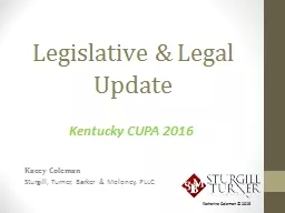 Legislative & Legal Update