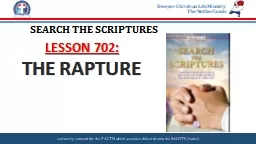 SEARCH THE SCRIPTURES LESSON 702: