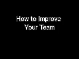 How to Improve Your Team