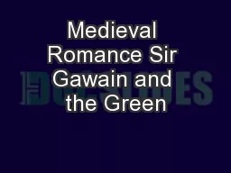 Medieval Romance Sir Gawain and the Green
