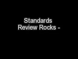 Standards Review Rocks -