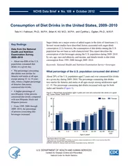 Consumption of diet drinks in the United States 2009-2010
