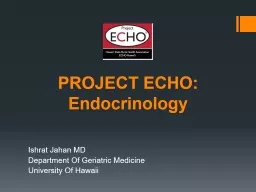 PROJECT ECHO : Endocrinology
