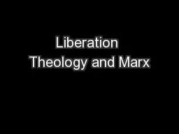 Liberation Theology and Marx
