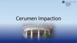 Cerumen Impaction Definition