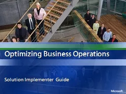 Optimizing Business Operations
