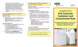 EPA pesticide container and containment rule