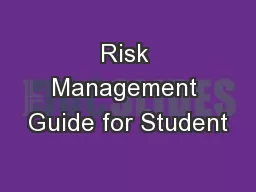 Risk Management Guide for Student