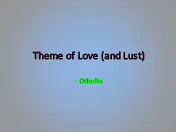 Theme of Love (and Lust)