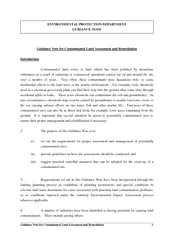 Guidance Note for Contaminated Land Assessment and Rem