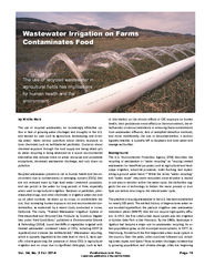 Waste water irrigation on farms contaminates food