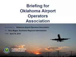 Briefing for Oklahoma Airport Operators Association