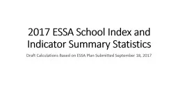 2018  ESSA School Index and Indicator Summary