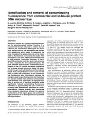 Identication and removal of contaminating uorescence f