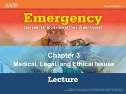 Chapter 3 Medical, Legal, and Ethical Issues