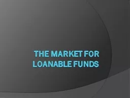 The Market for Loanable Funds