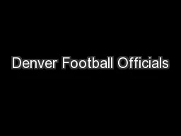 Denver Football Officials
