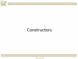 Constructors Initializing New Objects