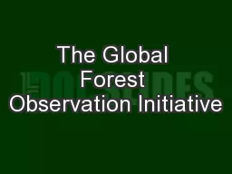 The Global Forest Observation Initiative