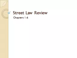 Street Law Review Chapters 1-6