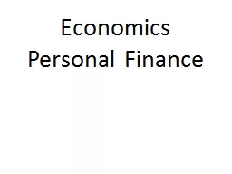 Economics Personal Finance
