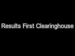 Results First Clearinghouse