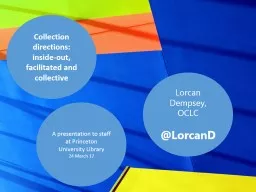 Lorcan Dempsey, OCLC @ LorcanD