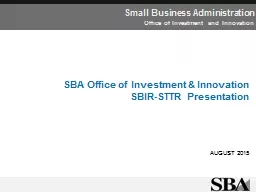 SBA Office of Investment & Innovation