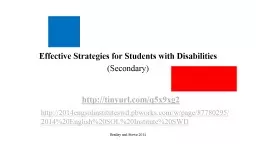 Effective Strategies for Students with Disabilities