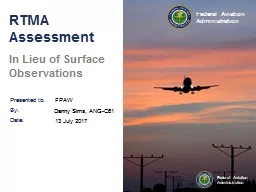 RTMA Assessment In Lieu of Surface Observations