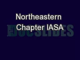 Northeastern Chapter IASA