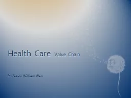 Health Care  Value Chain