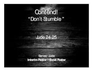 Contend Contend Dont Stumble Dont Stumble Jude  Jude