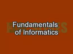 Fundamentals of Informatics