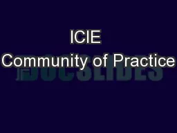 ICIE Community of Practice