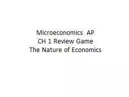 Microeconomics AP CH 1 Review Game