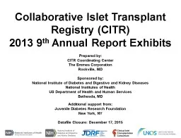 Collaborative Islet Transplant Registry (CITR)
