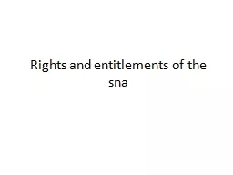 Rights and entitlements of the