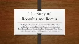 The Story of Romulus and Remus