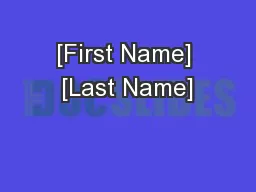 [First Name] [Last Name]