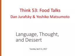 Language, Thought, and Dessert